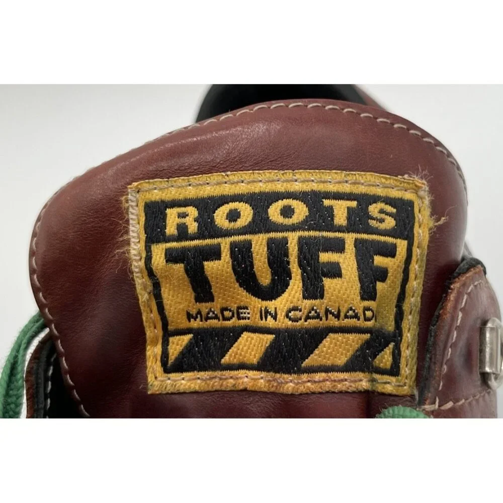 ROOTS TUFF Canada Brown Leather Low Cut Mountain Hiking Boots Men's US 8 D